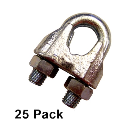 Us Cargo Control 7/16" Zinc Plated Malleable Wire Rope Clip (25 pack) MWRC716-25PK